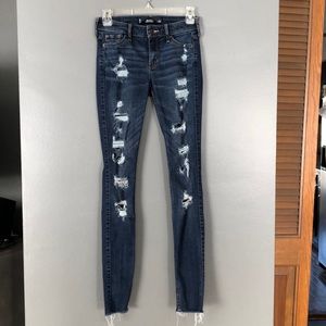 Hollister super skinny ripped jeans